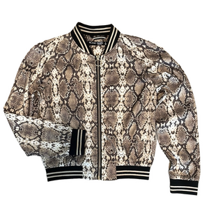 Blanc Noir Sport nylon snake pattern jacket sz S